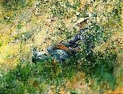 Carl Larsson flicka i blommande hagtorn oil painting reproduction